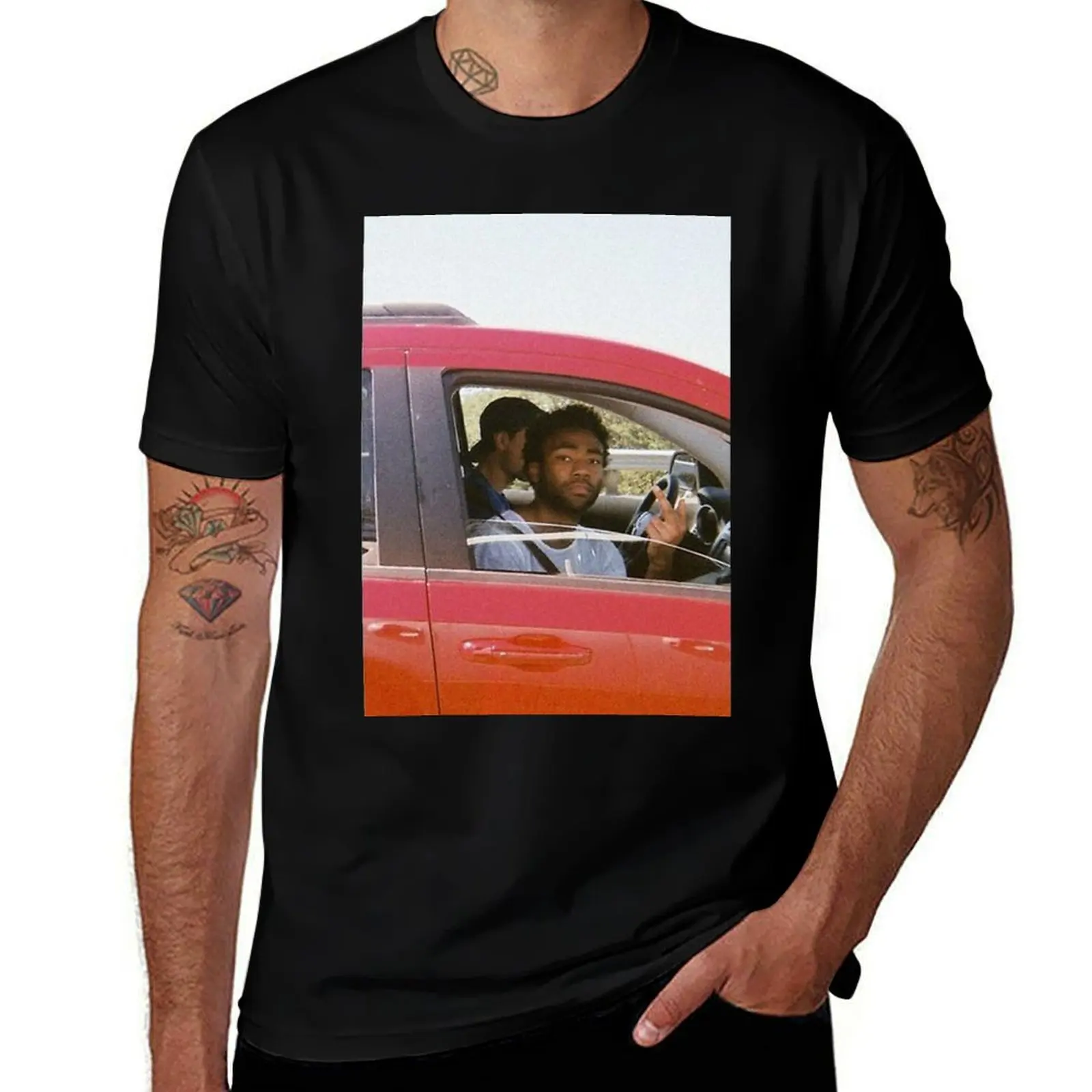 

Gambino In Car T-Shirt t shirts for man graphic funny man t shirt designer T-Shirt