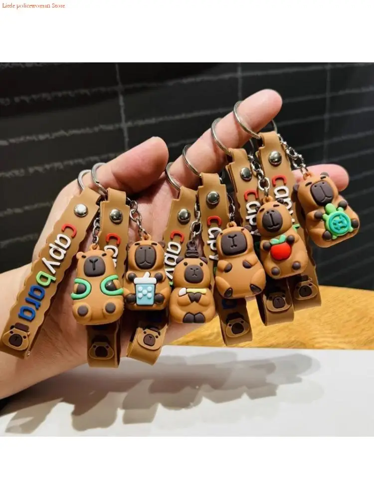 F92D Random Design Animal Holder Soft Rubber Keychain Hanging Accessory
