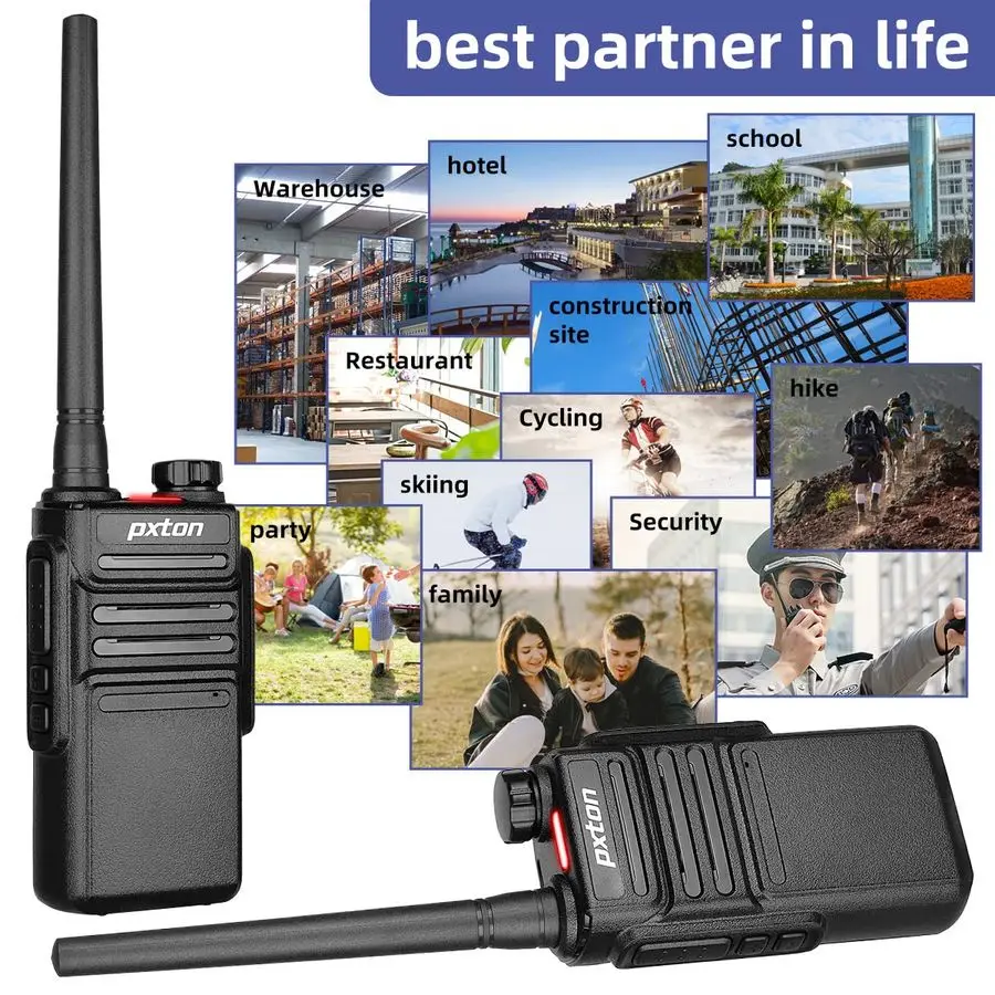 Водонепроницаемые рации для взрослых, работы и улицы. рации дальнего действия с наушниками и быстрой док-станцией для зарядного устройства