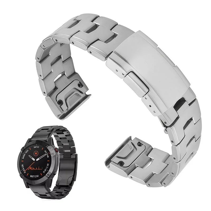 

22mm 26mm High Quality Titanium Alloy Watch Strap Fenix7x/6/5/3HR Epix/MK2 Quick Release Watchband Bracelet Watch Chain