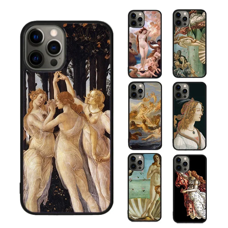 Art Paintings The Birth Of Venus Etui na telefon iPhone SE2020 15 16 14 13 12 11 Pro Max Coque dla Apple 8 PLUS 7 fundas