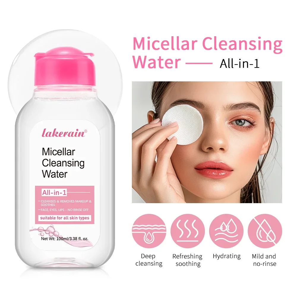 Micellar Water to Clean Face Eyelash Extension Remover Reusable Make-up Remover Cotton Extensions Cleansing Glue False Makeup