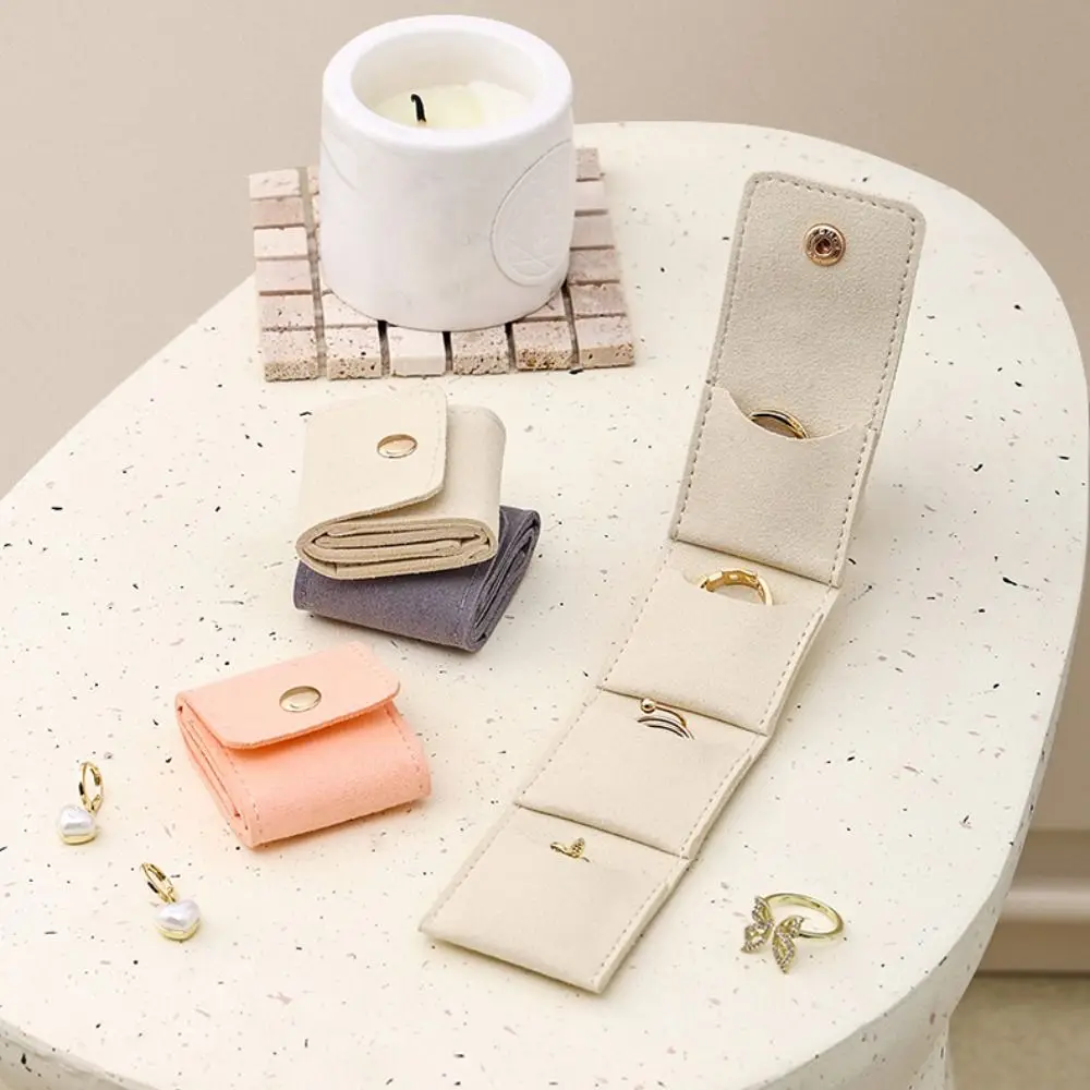 

Light Luxury Velvet Jewelry Display Bag Container Foldable Necklace Ring Packing Bag Storage Case Earrings Organizer Girls