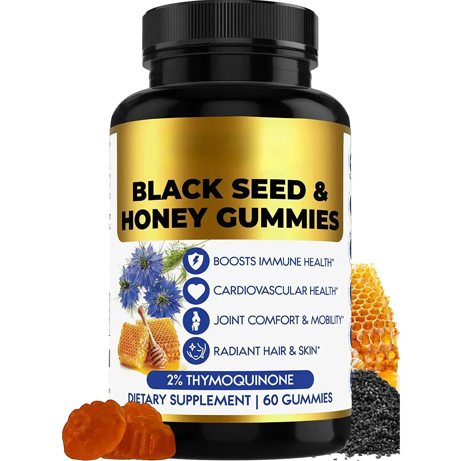 

1 bottle of honey black seed oil gummies improve cardiovascular health enhance sperm promote intestinal peristalsis