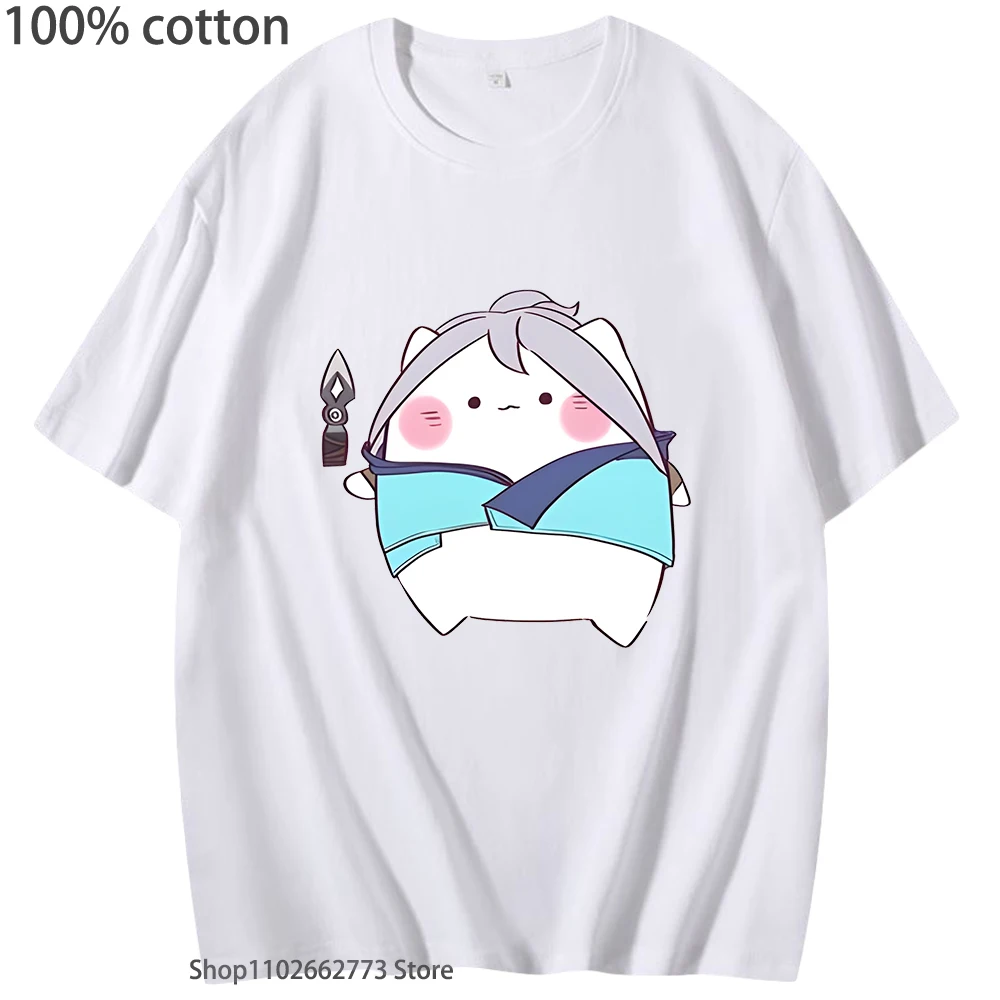 VALORANT – T-Shirts pour hommes et femmes, vêtements unisexes, graphique de dessin animé imprimé, Costume de jeu, 100% coton, vêtements Kpop