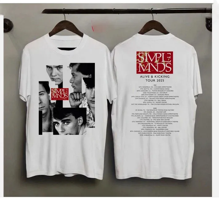 HOT!!! T-shirt Simple Minds Merch Alive And Kicking Tour 2025, du S au 5XL