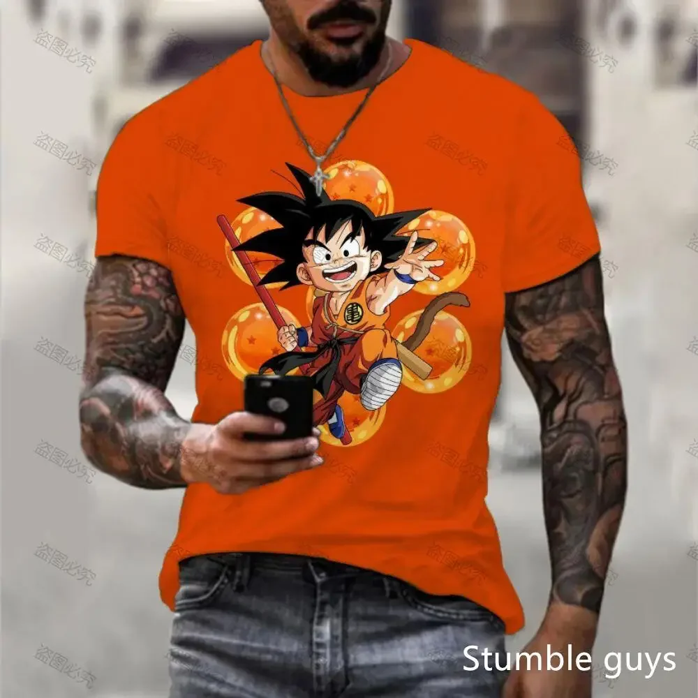 

2025 Men's Dragon Ball Z Tshirt Vegeta Clothes Short Sleeve Cartoon Super Saiyan T-shirt Jersey Streetwear Summer Goku Gmy Tops
