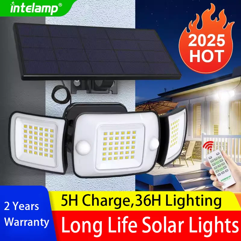 

1200LM Супер мощный светодиодный солнечный свет Открытый датчик движения IP65 Супер яркий уличный солнечный настенный светильник Садовый уличный прожектор