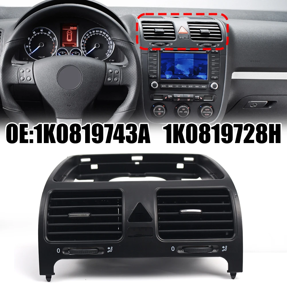 Bracket Air Condition Outlet Parts Repair A/C Vent ABS Black Direct Installation For Jetta For Golf MK5 2004-09