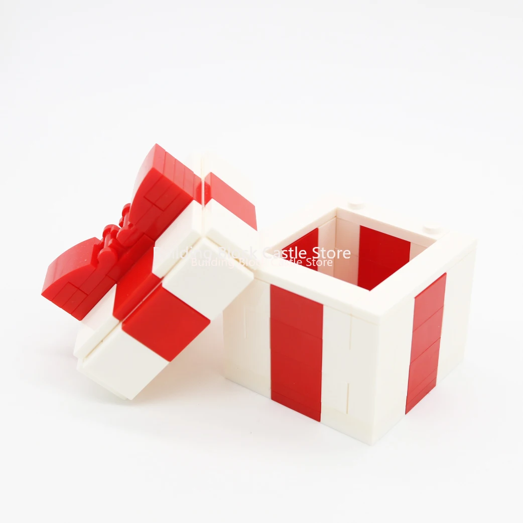 MOC piccole particelle Creative Building Blocks portagioie papillon anello di fidanzamento scena confezione regalo ornamento da tavolo.