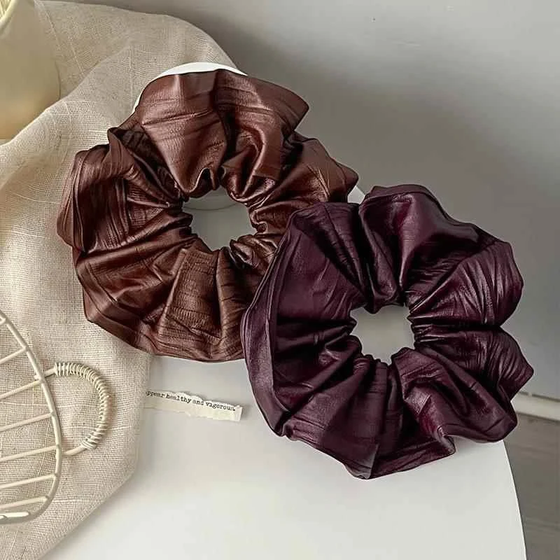 1PC Fashion Pleated Hair Tie Elegant Style Bun Hair Ring, High Elastic Durable Rubber Band Hair Rope