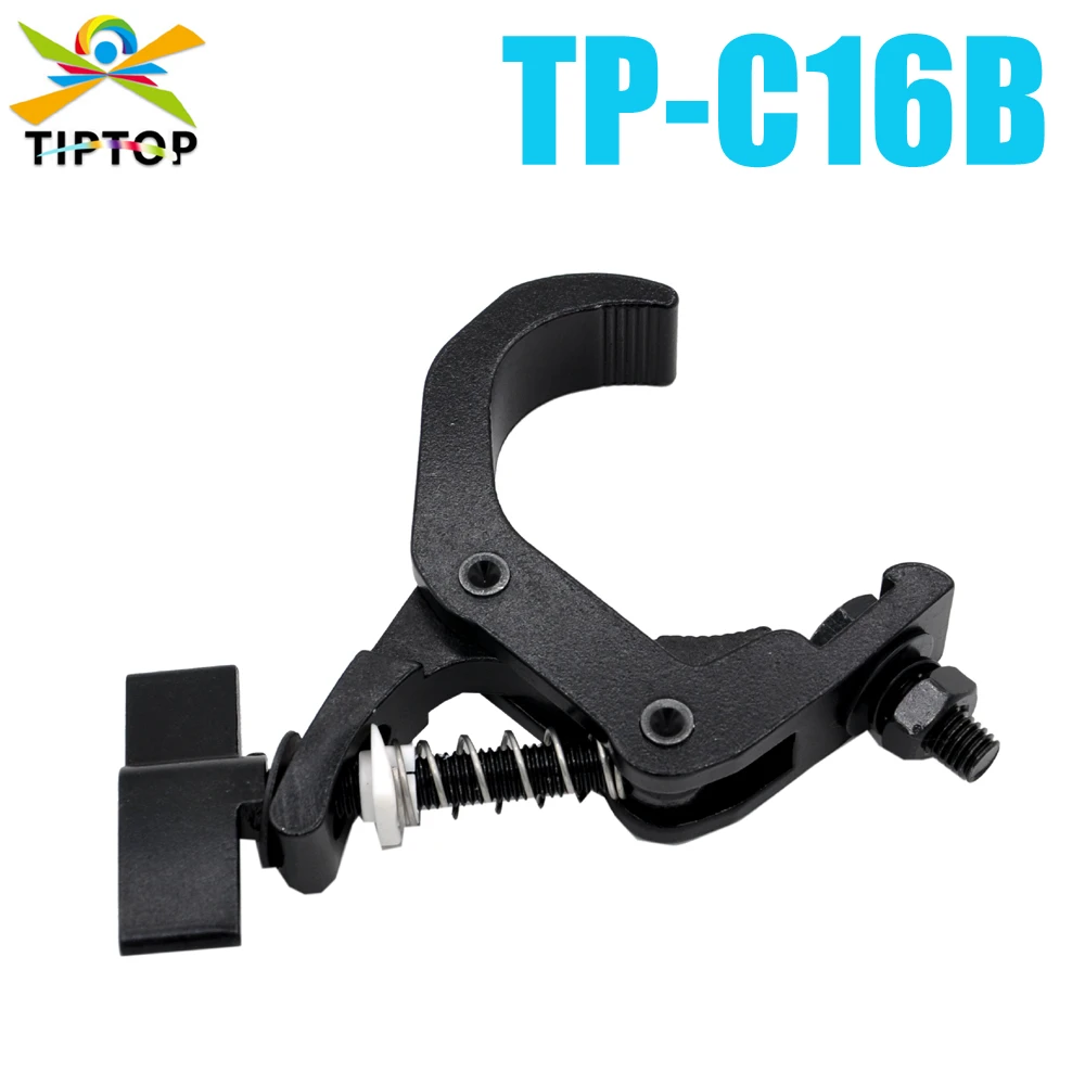 10PCS Heavy Duty Iron Metal Stage Show Light Half O Clamp Mount Hook 40mm-70mm Stage Lighting Hook Black Color TP-C16B