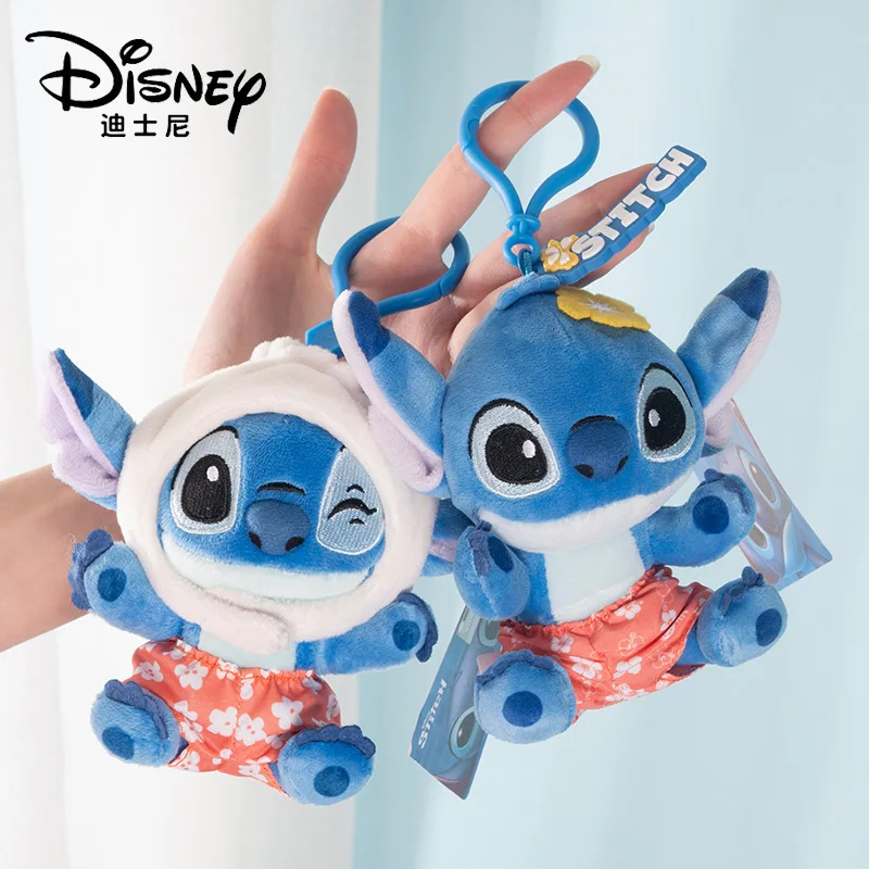 أنيمي ديزني Kawaii غرزة محشوة اللعب Bluely ليلو وستيتش أفخم المفاتيح دمى حقيبة قلادة حفلة عيد ميلاد هدية للطفل صبي فتاة
