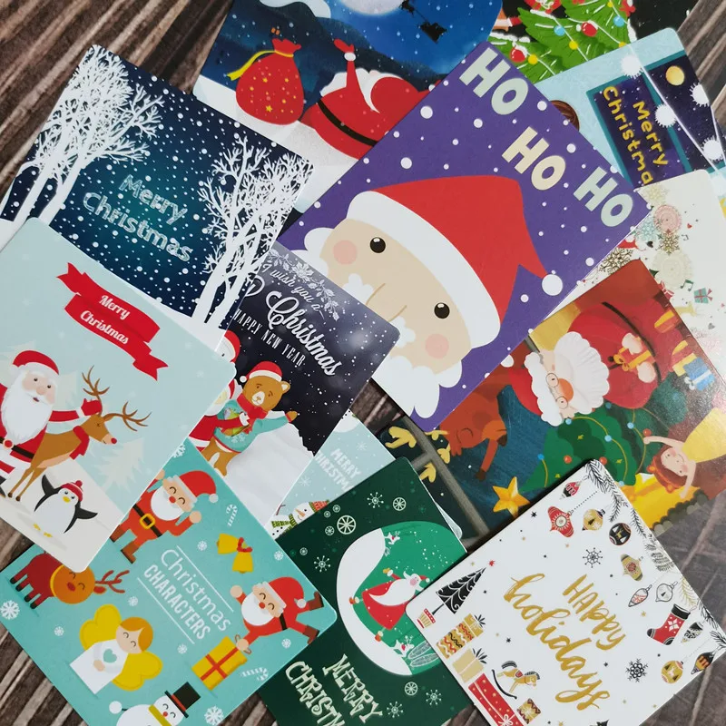 

50pcs/lot mix colors Small Christmas cards"Merry Christmas"gift message card Writable card 6x8cm DIY decoration card