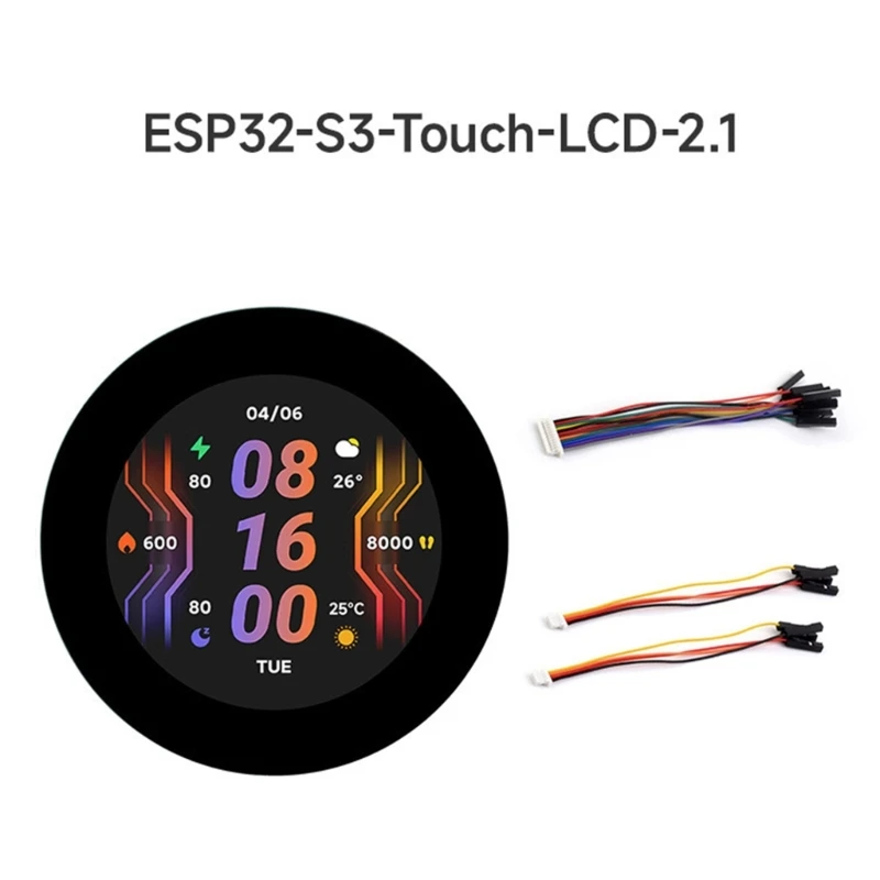 Pantalla táctil a color 2,1 pulgadas y 262K para ESP32S3, compatible con WiFi integrado, procesador 2 núcleos