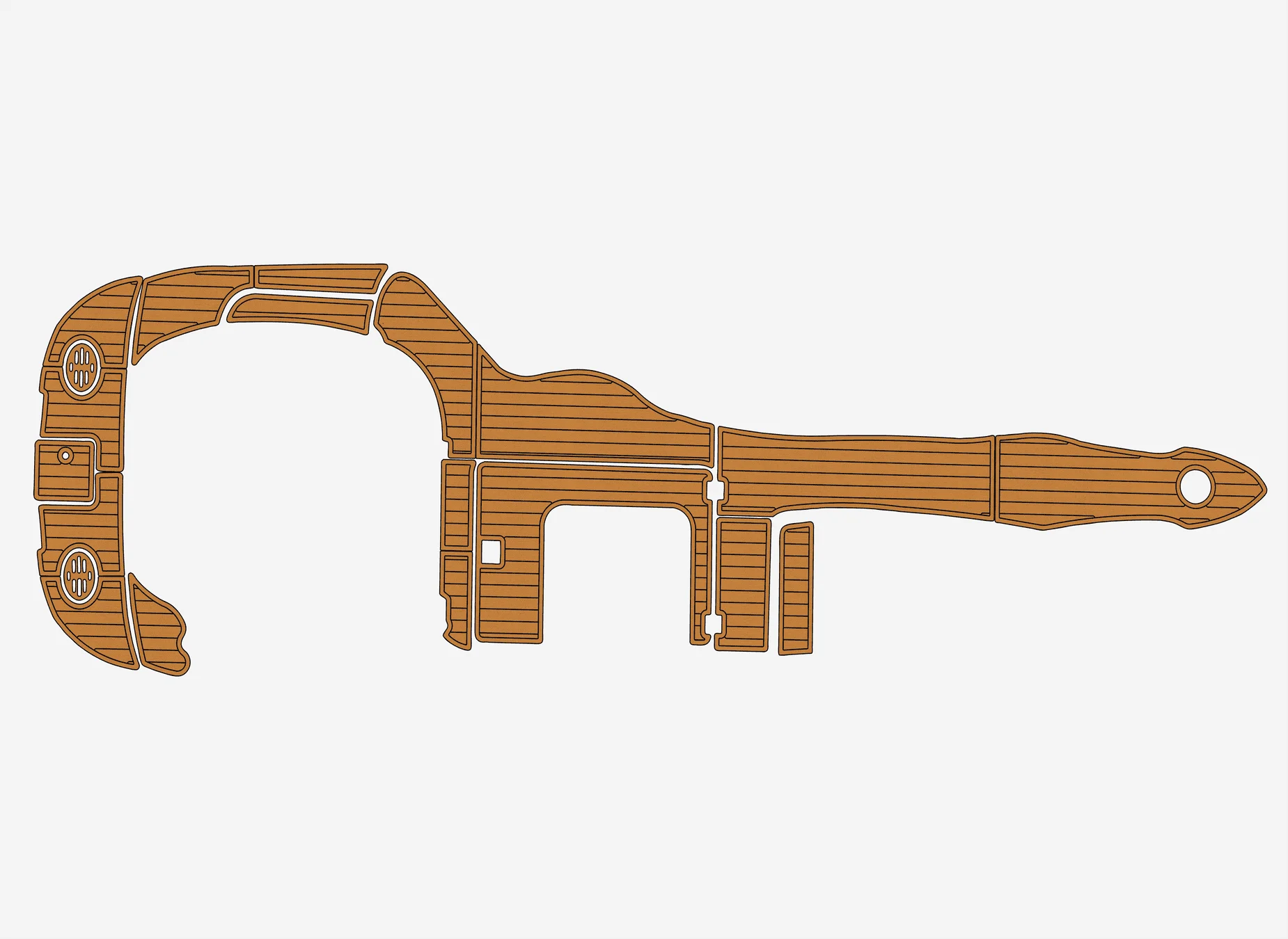 

Противоскользящая самоклеящаяся накладка из тикового дерева из ЭВА, 6 мм, накладка для лодки для 2011 Monterey 318 Super Sport Yacht Cockpit, прочный морской пол