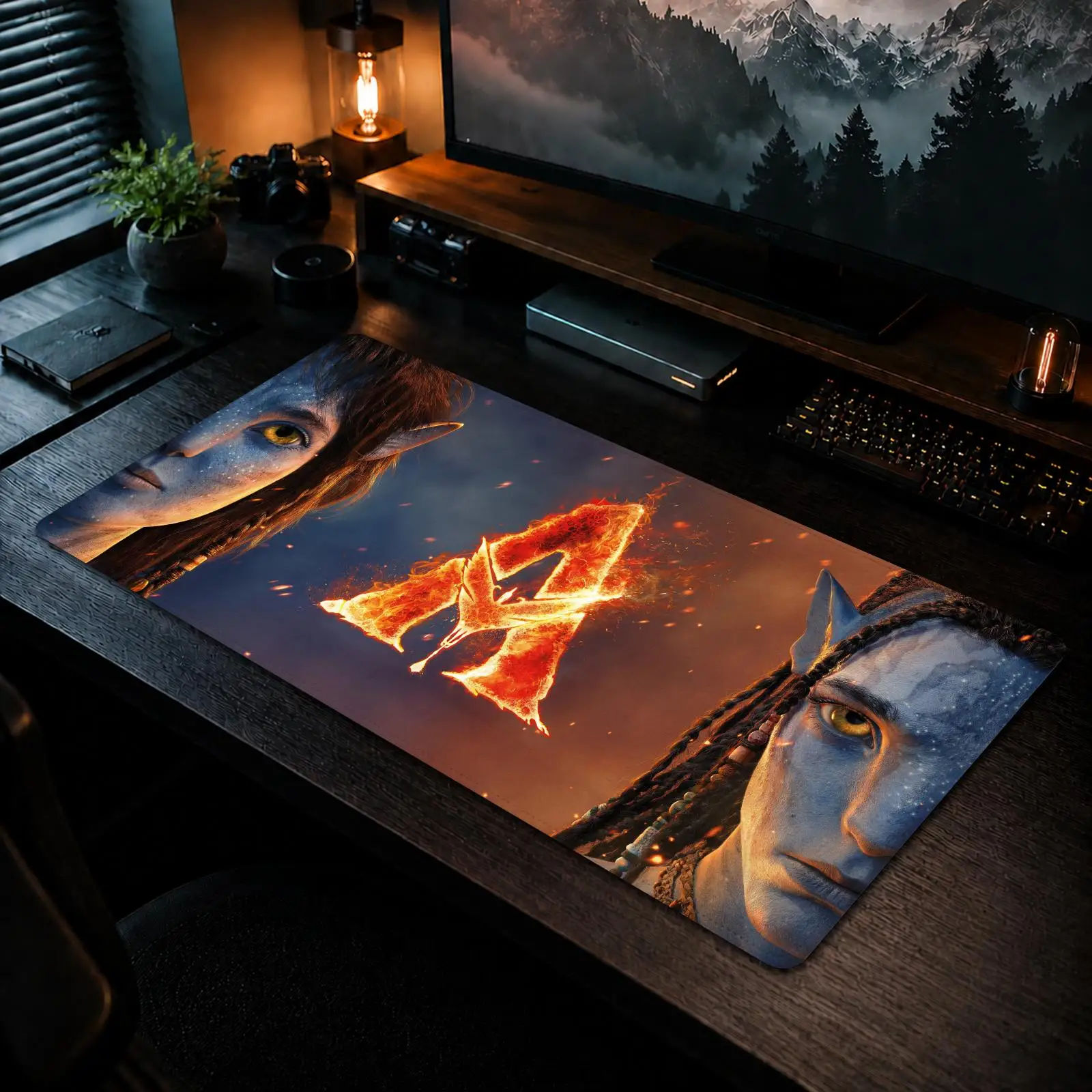 Avatar Fire Ash Mouse Pad Gaming office Non-slip Desk Mat Diy Mousepad Large Game Keyboard overlock