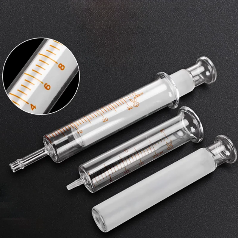 Glass syringe syringe sampler dispensing ink sampler medicine filling device 1/2.5/5/10/25/35/60/120ml laboratory industrial use