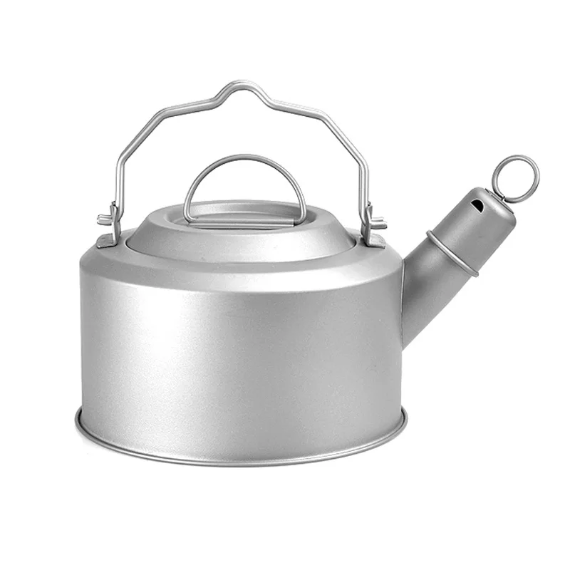 1.2L Ultralight Camping Pure Whistling Kettle Outdoor Folding Handle Whistling Teapot