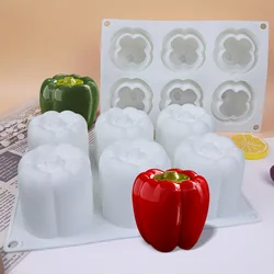 6 Cavity Pepper Shape Silicone Mold Chili Cake Mould Pumpkin Pepper Silicone Mousse Cake Mould Cake Decoration Tools Cake Tools