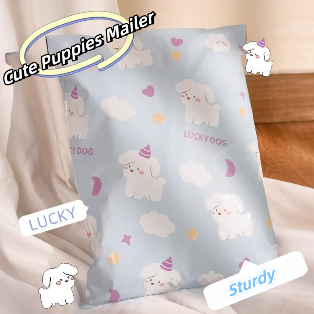 

Полиэтиленовые почтовые пакеты с милыми мультяшными рисунками щенков и панд, полиэтиленовые конверты, почтовые курьерские пакеты, самозаклеивающиеся пластиковые почтовые пакеты из ПЭ, 20 шт.