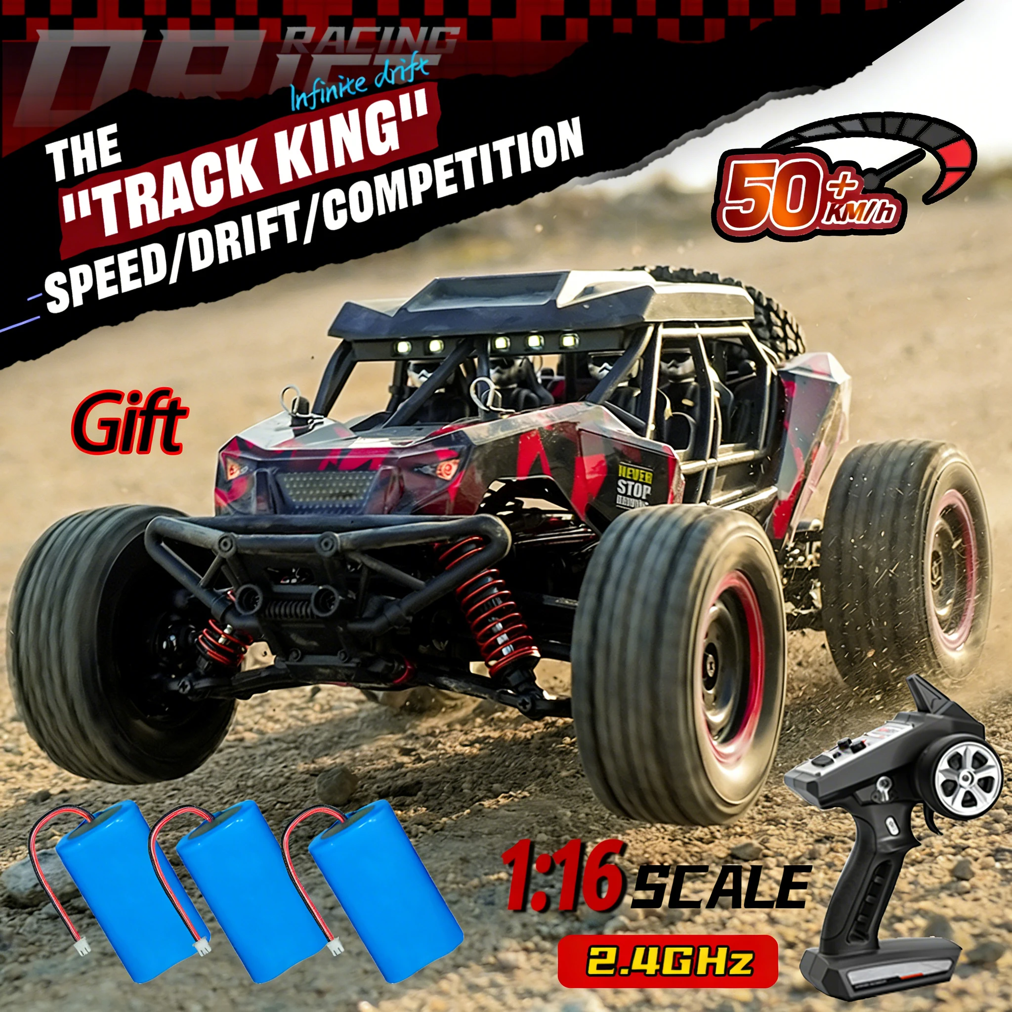WLtoys 16106 4WD 1/16 Maßstab Offroad-Truck RTR Hochgeschwindigkeits-RC-Auto 2.4Ghz