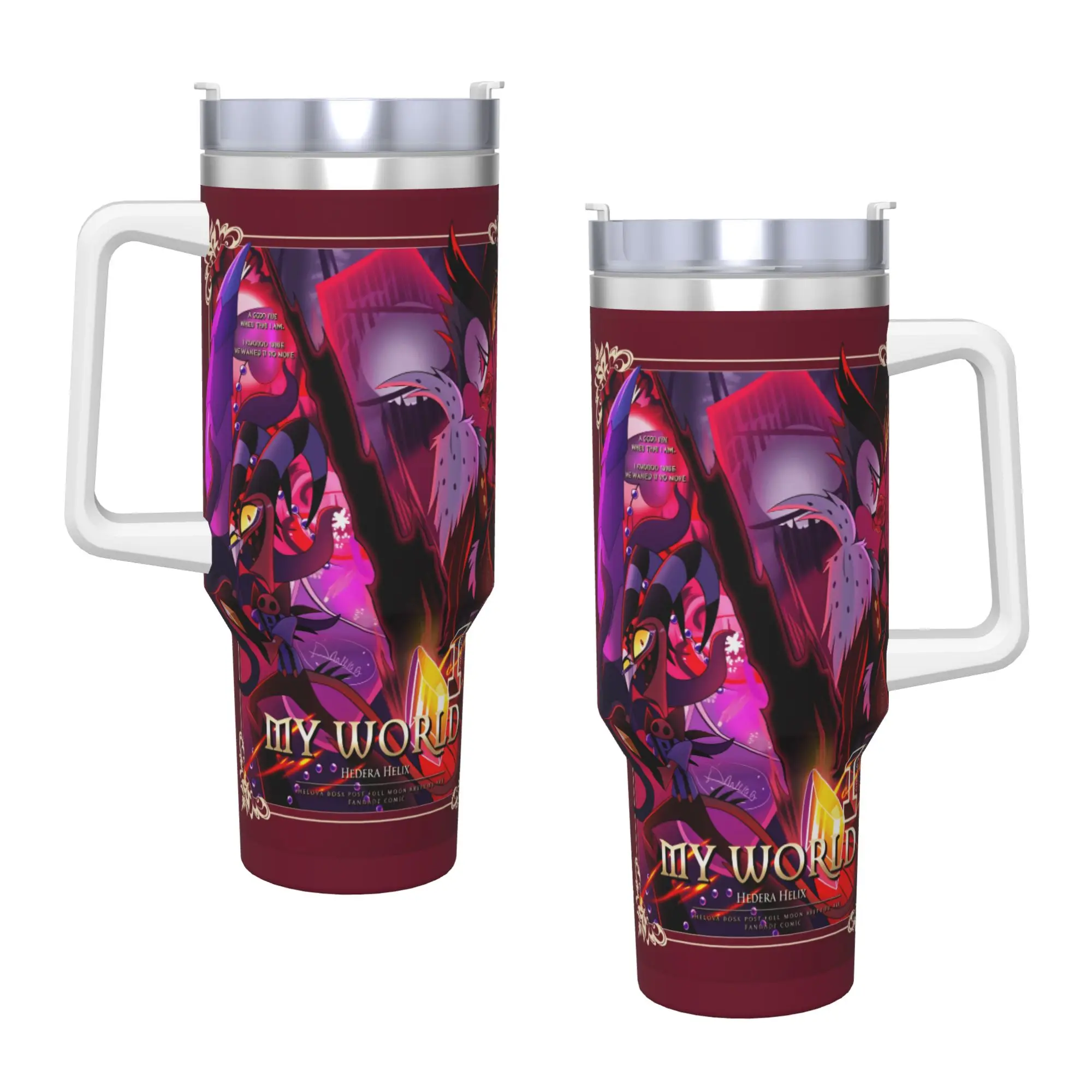 

Stolas x Blitz Tumbler Helluva Boss Cold and Hot Water Bottle Insulated Stainless Steel Coffee Mug Custom Beach Mugs Cup