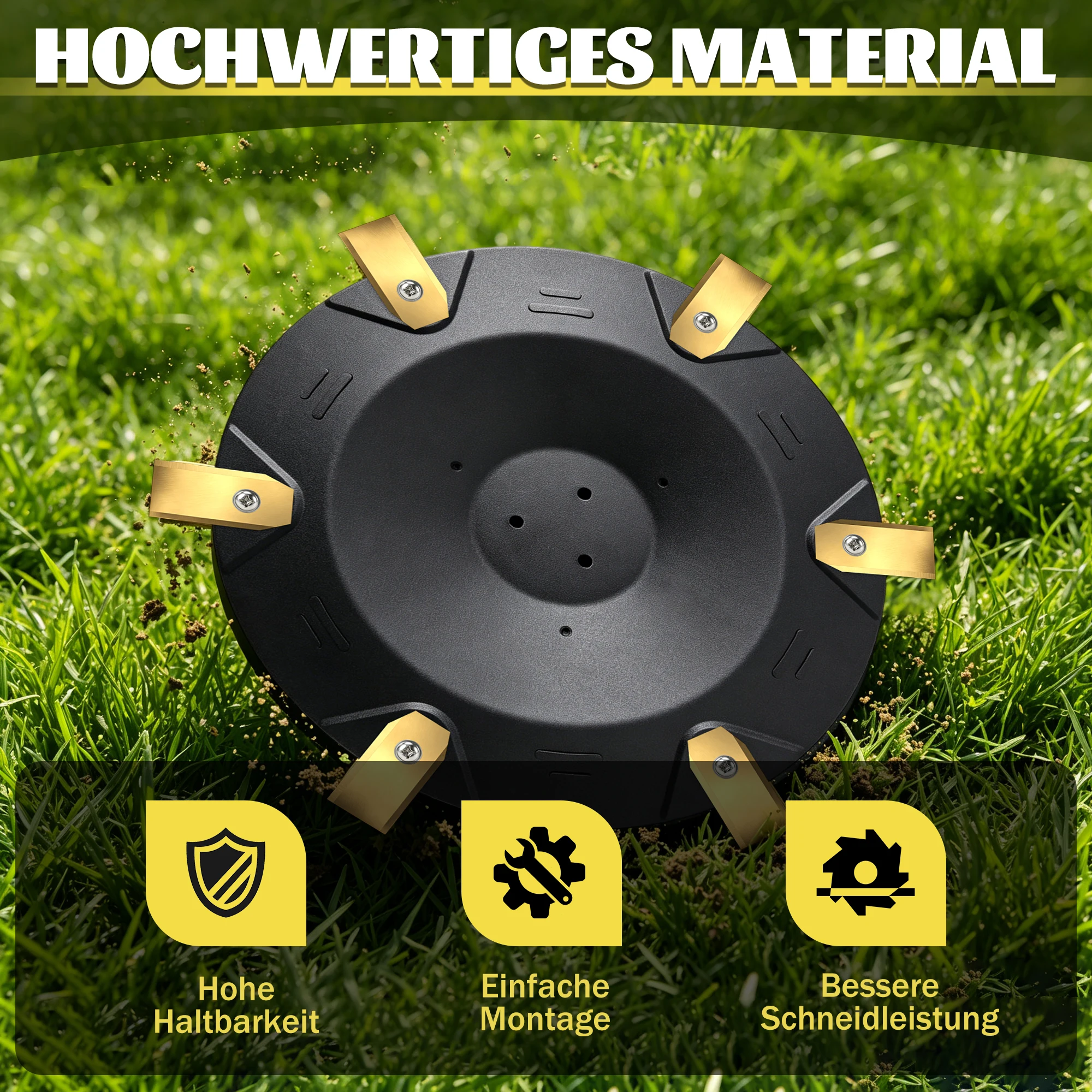 6 Blade Discs for ECOVACS Goat O500 O800 G1-2000 G1 Fiberglass Reinforced Plastic Mowing Discs