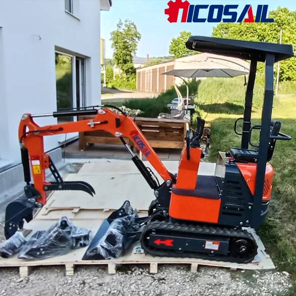 

1.2T Small Excavator 8.6kW CE EPA Lightweight for Greenhouse Orchard Ditching Raking Soil Moving Portable Tight-Path Work