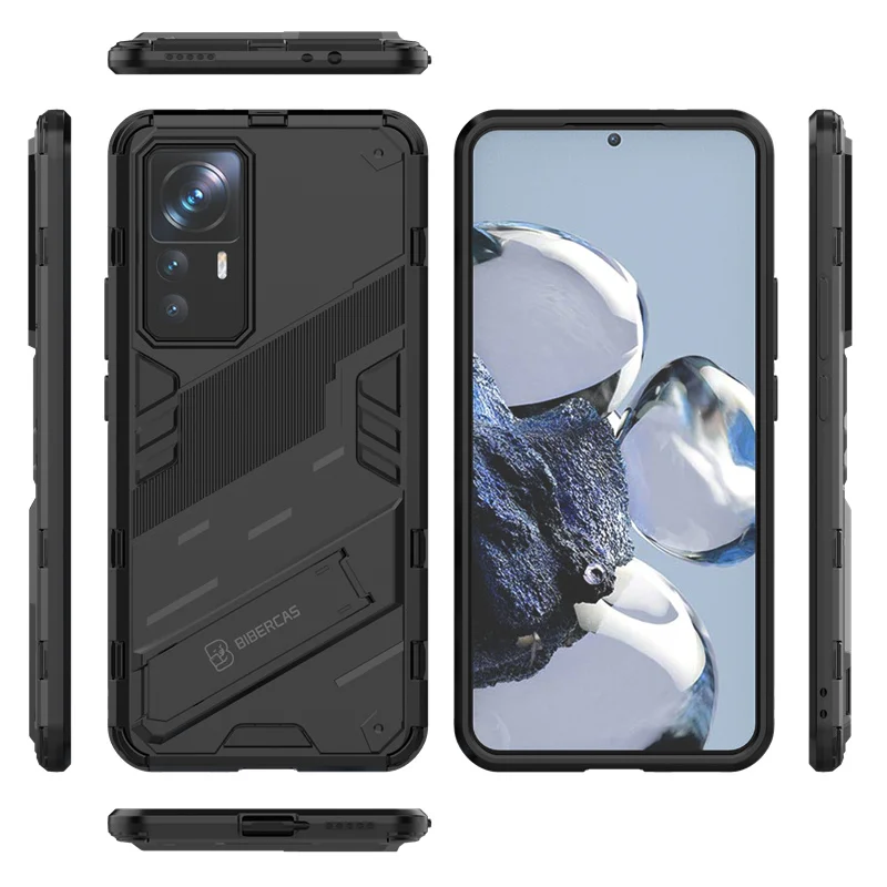 Shockproof Armor Funda For Xiaomi Mi 12T Pro Case Car Magnetic Holder Kickstand Back Cover For Xiaomi 12T Mi12T 12 T + Pro Coque