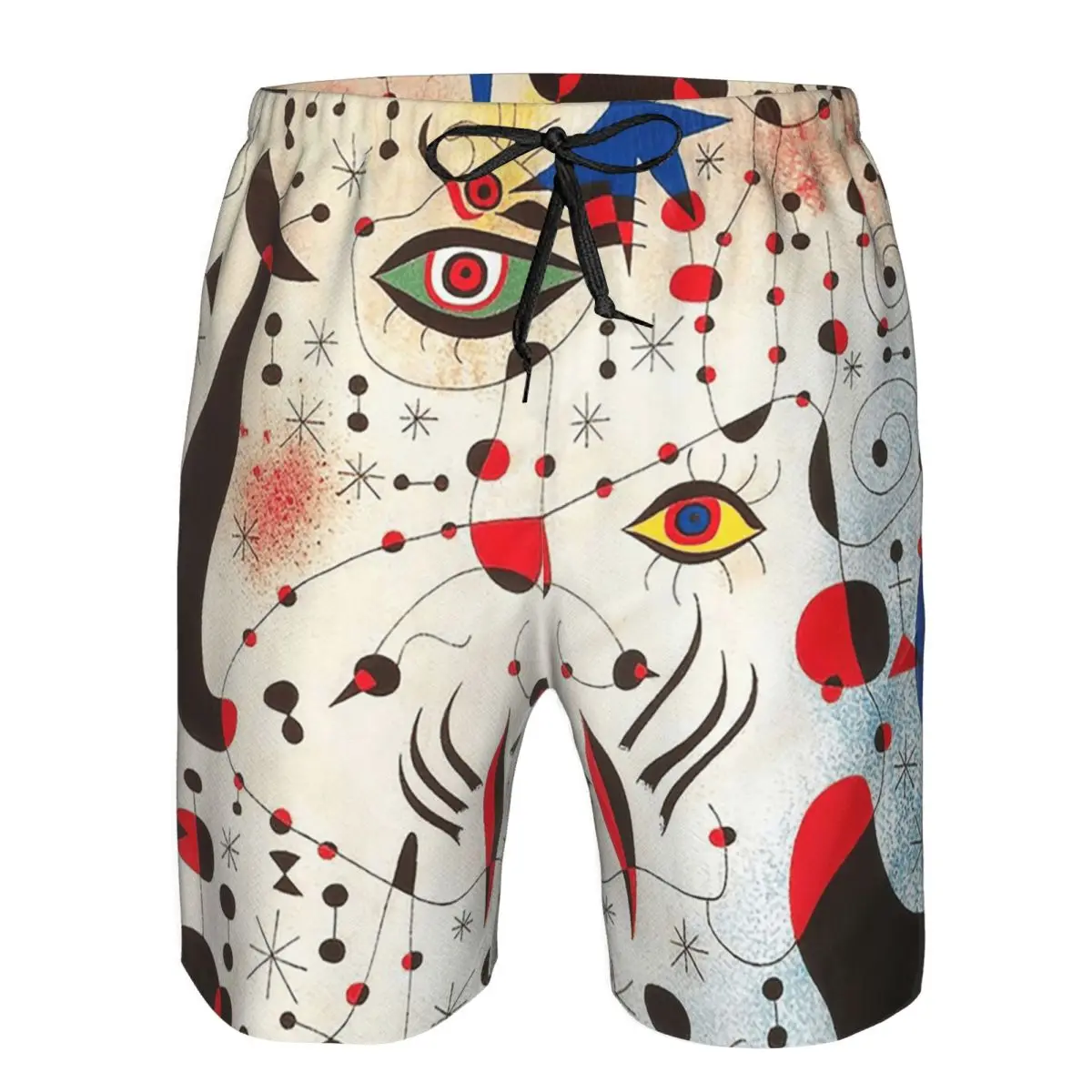 Joan Miro Trunks Beach Board Shorts Casual Quick Dry Swim Summer Men Pants