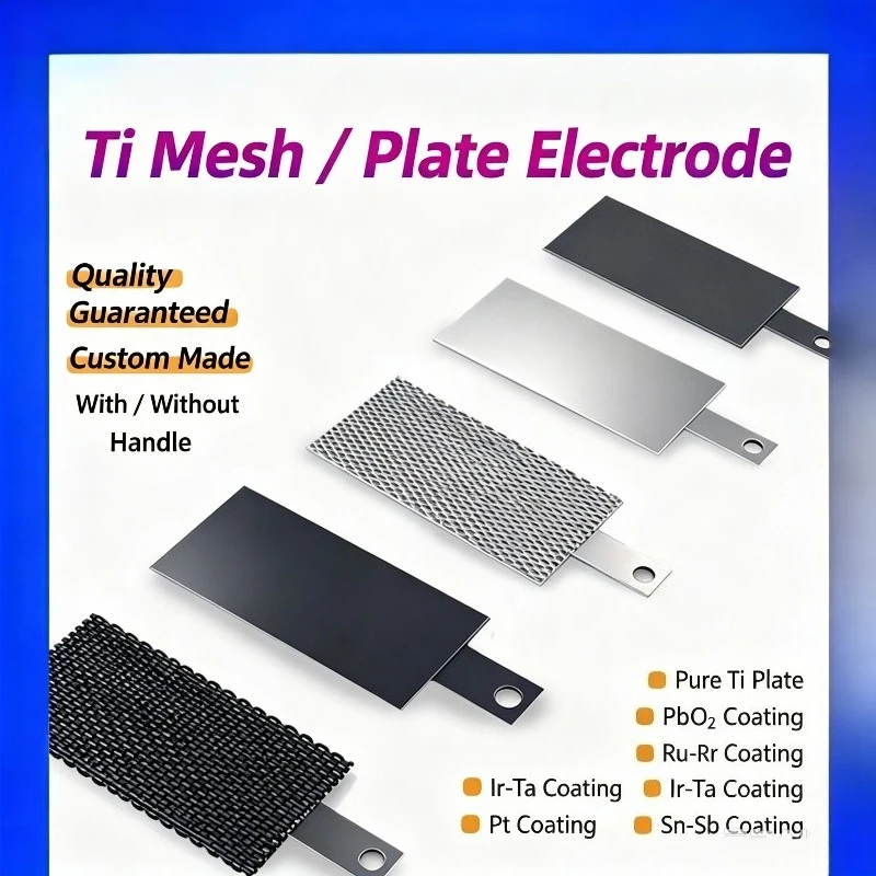 Ru‑Ir Ti Electrode Ir‑Ta Pt Coated PbO₂ Sn‑Sb Anode Sandblasted Ti Plate Titanium Electrode for Electrochemical Experiment