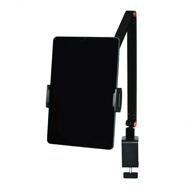 Imagem -02 - Suporte Dobrável Tablet com Suporte do Telefone 360 Graus de Rotação Braço de Metal Acessórios Ipad Suporte Tablet Desktop