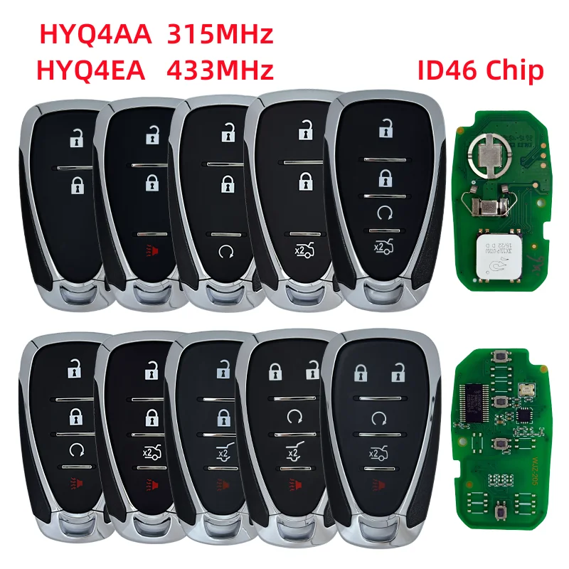 

315/433MHz ID46 Chip Smart Remote Key HYQ4AA HYQ4EA For Chevrolet Malibu Cruze Spark Camaro Equinox Volt Blazer Traverse Sonic