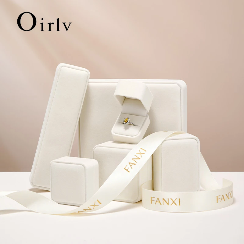 Oirlv Velvet Ring Box Classical Earring Necklace Bangle/Bracelet Case Jewelry Gift Box for Wedding Jewelry Display Storage Box