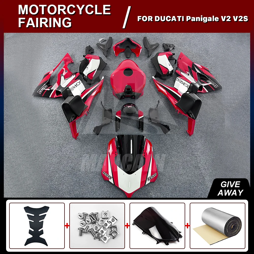 

New style Motorcycle fairings kit red full Injection for DUCATI Panigale V2 V2S V2R 2018-2021 ABS Body Kit with GP wing black