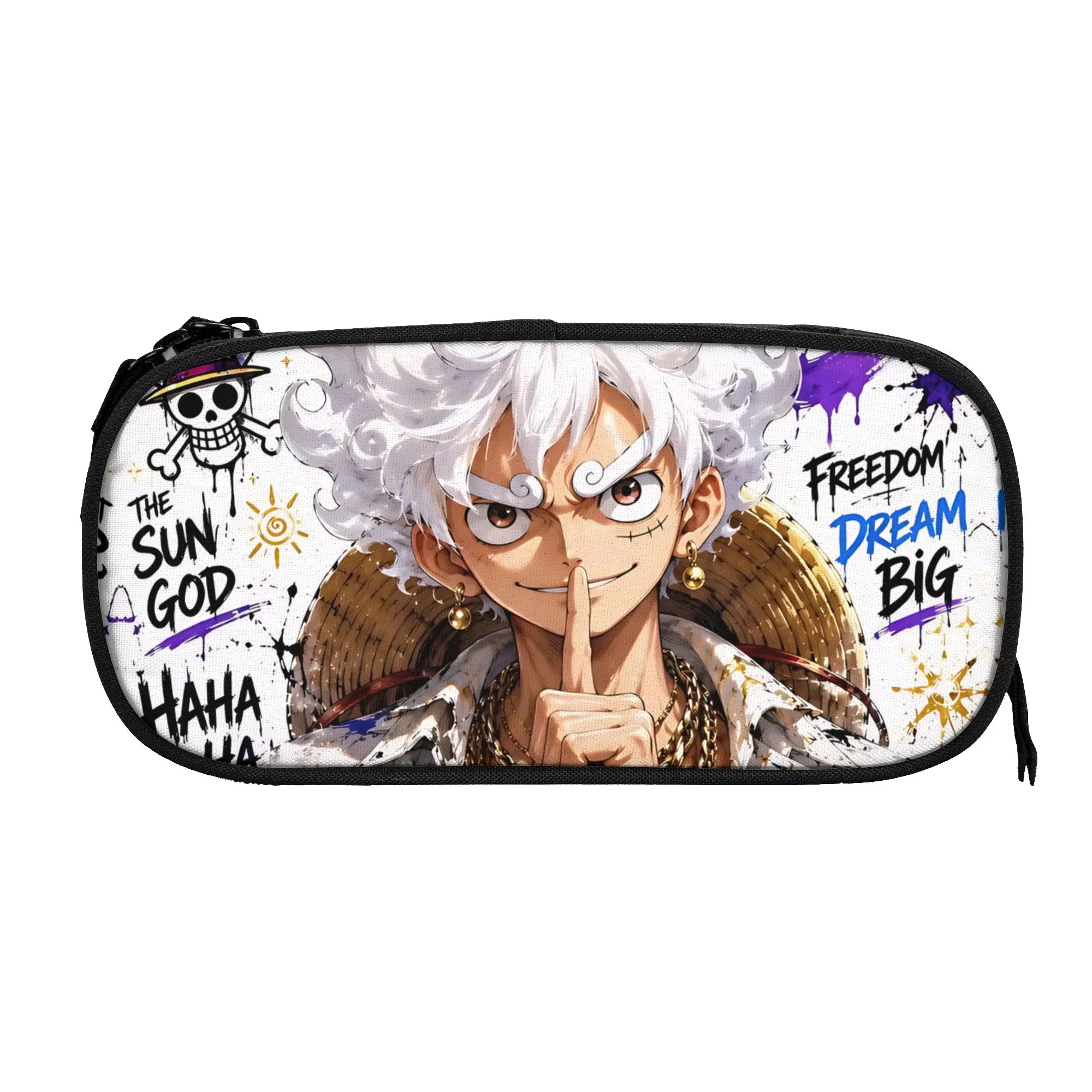 Custom One Piece Luffy Gear 5 Graffiti Large Capacity Bags for Child  School Pencil Bag for Boys Gilrs Kids