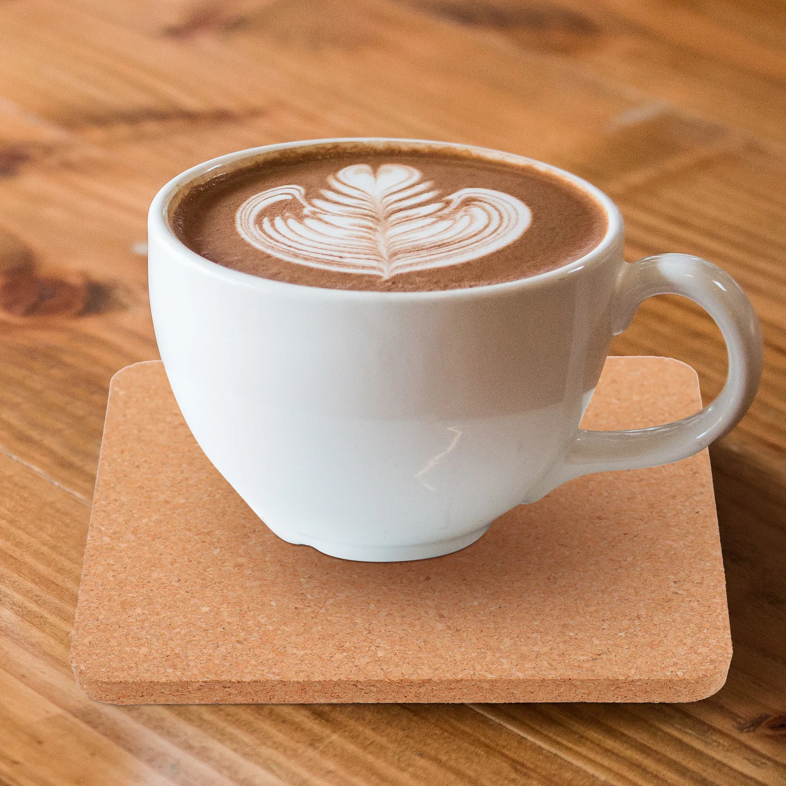 

20pcs Natural Wood Square Coasters Heat Insulation Eco-friendly Table Protection Easy Clean Reusable Wooden Placemat Cork