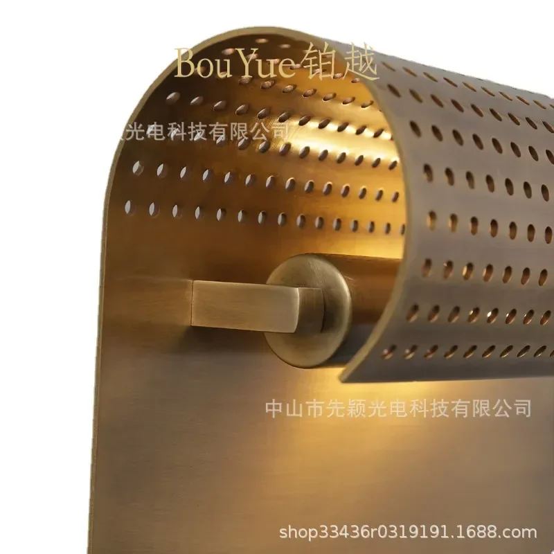 Modern Solid Brass Wall Lamp Luxury Creative Crimping Sconce for Living Room Bedroom Background Light Fixture Home Decor