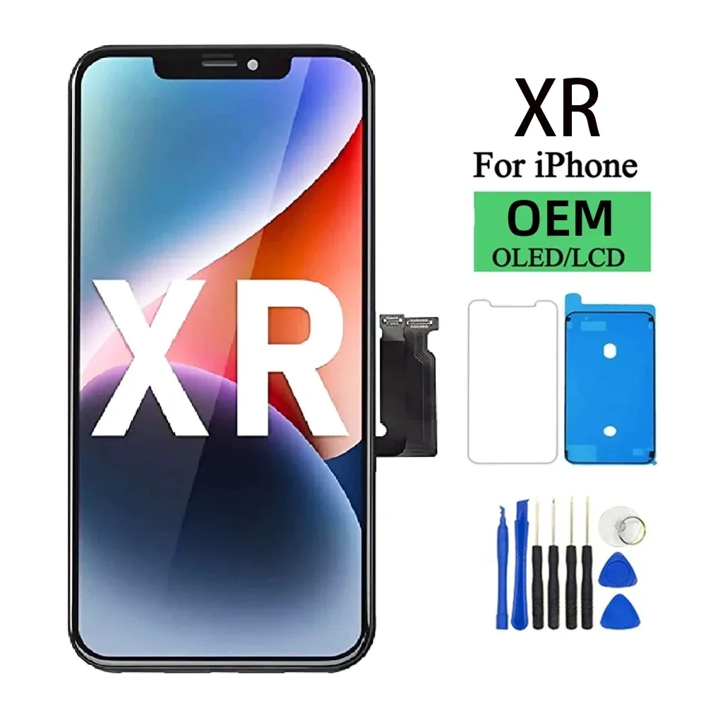 

100% отличная OEM Pantalla для iphone XR ЖК-дисплей с цифровым преобразователем сенсорного экрана в сборе для iPhone XR Замена ЖК-дисплея