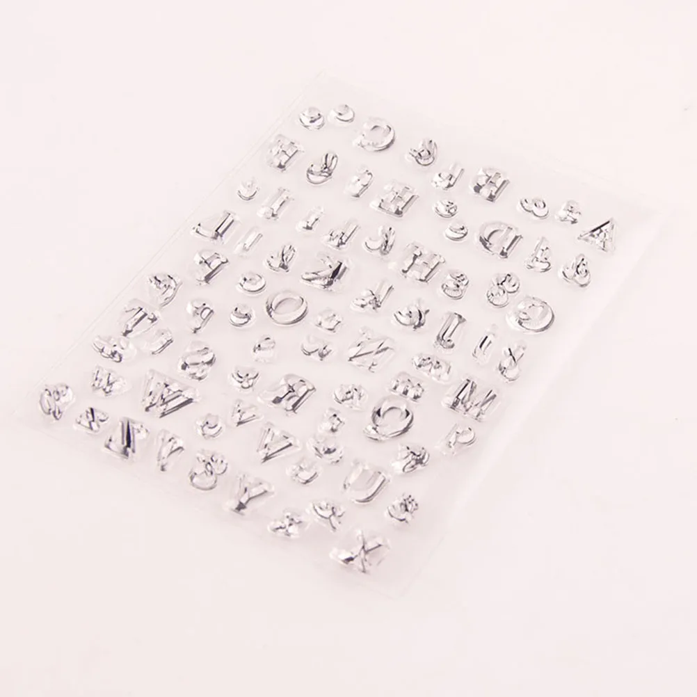 

2Pcs Alphabet Clear Silicone Stamps Transparent Self Cling Tpr Seal for Scrapbooking DIY Crafting Card Making Photo Album