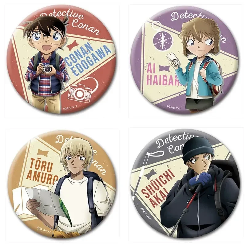 Pin Bros Koleksi Anime Detektif Conan Edogawa Conan Haibara Ai Akai Shuichi Amuro Tooru, Hadiah Seri Manga