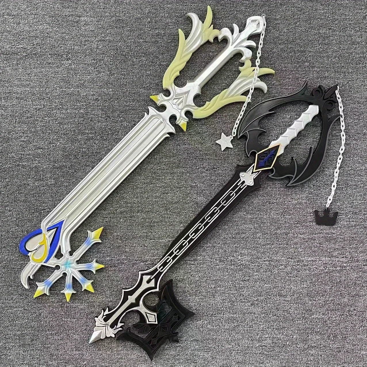 86cm Kingdom Hearts Key Katana Anime Cosplay Prop PU cuchillo Ninja Sora espada tamaño Real japonés Katana Original Samurai Sabre juguete