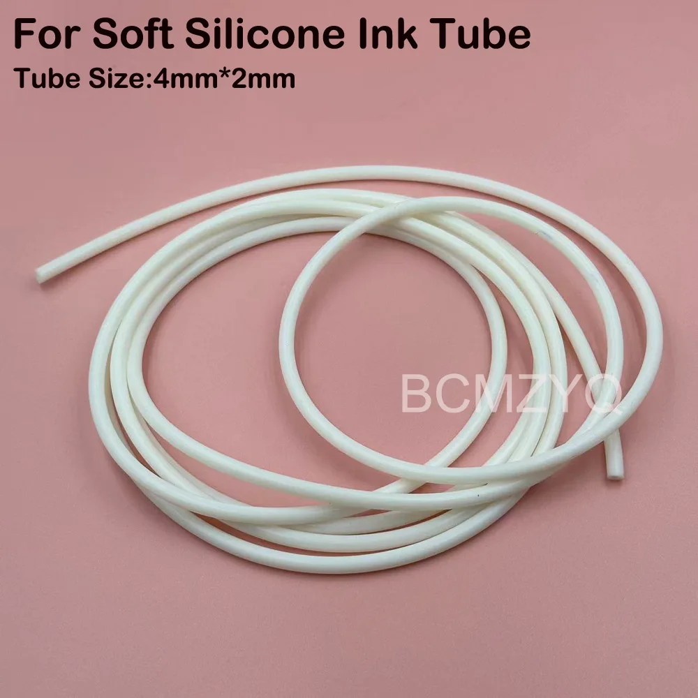 5M Silicone Ink Hose Tube for Roland Mimaki Printer Dx4 Dx5 Printhead Peristaltic Pump Assembly Soft Rubber Tube Pipe 4*2mm