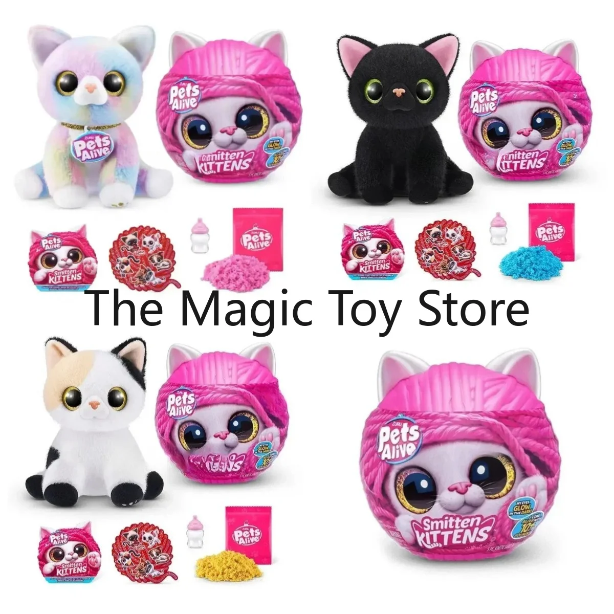 

Zuru Pet Pet Fluffy Cat Cartoon Plush Toy – Unicorn Birthday Gift, Collectible Figurine