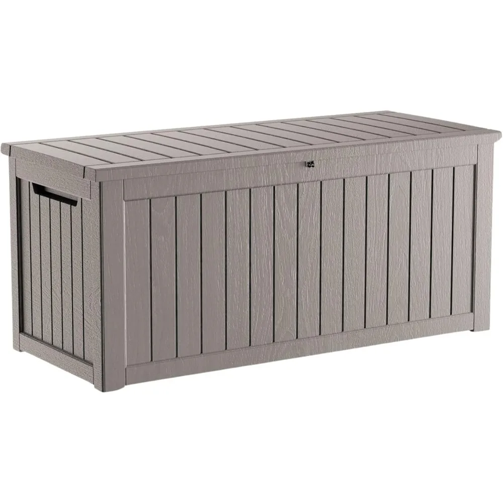 

270 Gallon Capacity Lockable Resin Deck Box for Outdoor Storage of Patio Cushions, Garden Tools, and Delivery Items