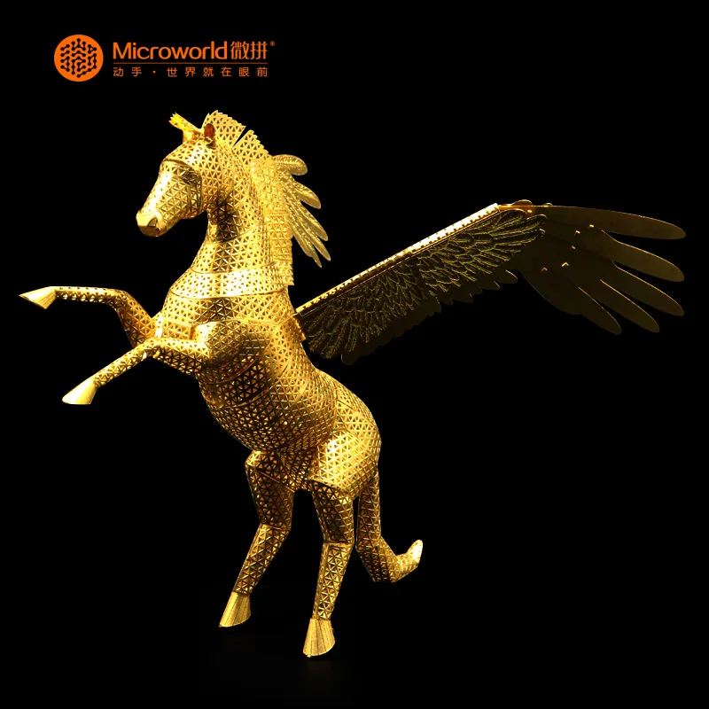 3d Three-dimensional Metal Pegasus Model. Tiny Metal Hand Patchwork. Animal Jigsaw Puzzle Assembled Creative Gift