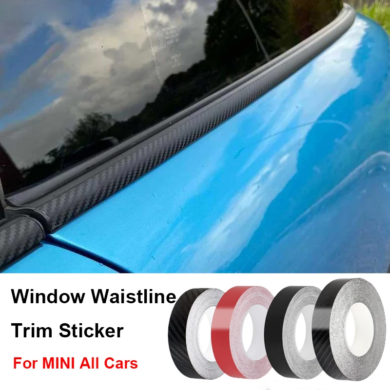 

For Mini Cooper R55 R56 R60 R61 F54 F56 F60 Car Window Trim Vinyl Film Door Waistline Sticker Black Line Decoration Accessories