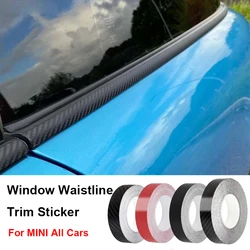 Película de vinilo para embellecedor de ventana de coche, pegatina de cintura para puerta, línea negra, accesorios de decoración para Mini Cooper R55, R56, R60, R61, F54, F56, F60