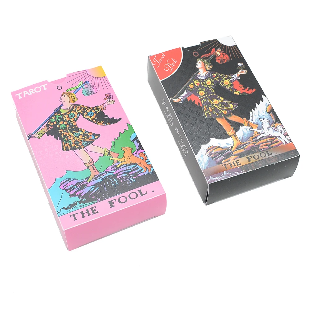 12X7cm Luxury PVC Colorful Tarot Hot Stamping Waterproof Wear Resistant Chess Card Game Card Card Divination Manual